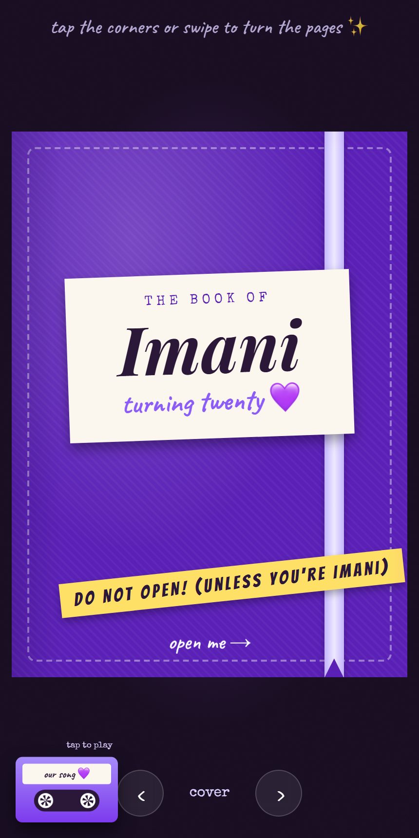 The Book of Imani birthday gift